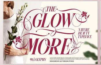 Download Glow More Typeface (Creative <span class='badge badge-warning'>Market</span> 291620473)