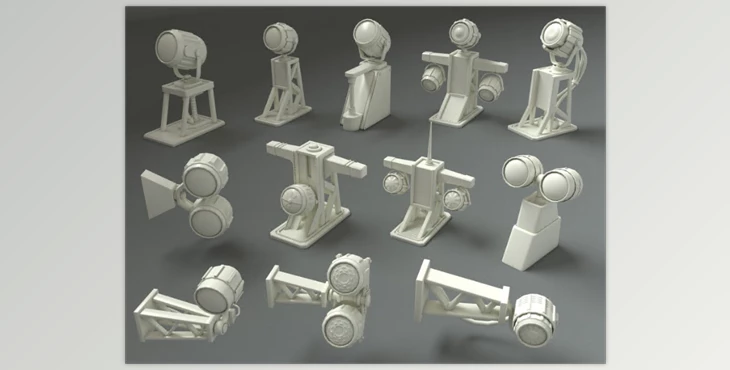 Artstation - Download Low Poly Lamps - 12 pieces