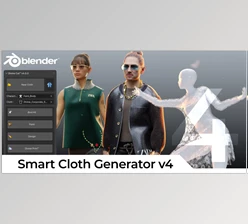 Blender - Download Divine Cut - Smart Cloth Generator v3.4.3 + Assets for Blender