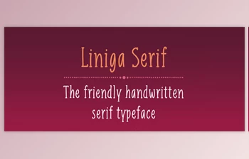 My Fonts - Download Liniga Serif - A Friendly Handwritten Typeface <span class='badge badge-warning'>4xOTF</span>
