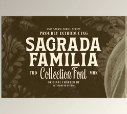 Download Sagrada Familia Font Collection (Creative Market 291424149)