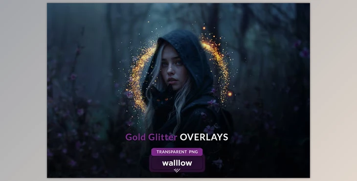 Download Gold glitter and sparkle transparent PNG overlays (Creative Market 289660942)