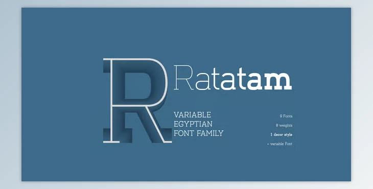 My Fonts - Download Ratatam Font Family 9xOTF + TTF Variable