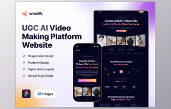 UI8 - Download UGC AI VIdeo Making Platform Website Design - VeedAI