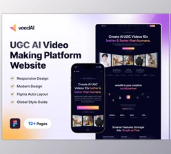 UI8 - Download UGC AI VIdeo Making Platform Website Design - VeedAI