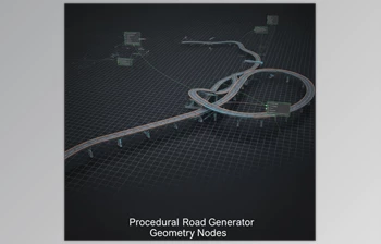 <span class='badge badge-warning'>Blender</span> - Download Procedural Road Generator Geometry Nodes