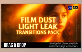 Download <span class='badge badge-warning'>Film</span> Dust Light Leak Transitions Pack AE (Videohive 61327167) - AE Project