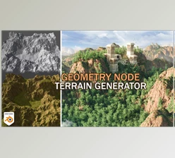 Gumroad - Download Terrain Generator-Geometry Node Blender v4.3