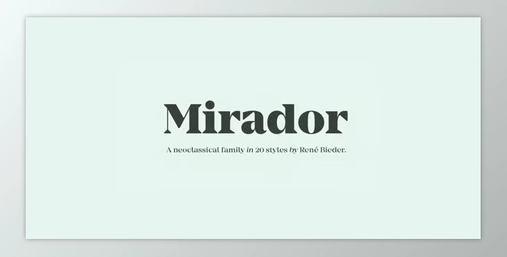 My Fonts - Download Mirador Font Family 20xOTF