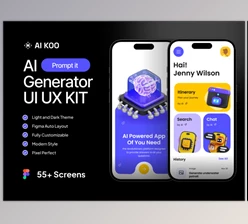 UI8 - Download AI KOO - AI Generator Mobile App UI UX KIT