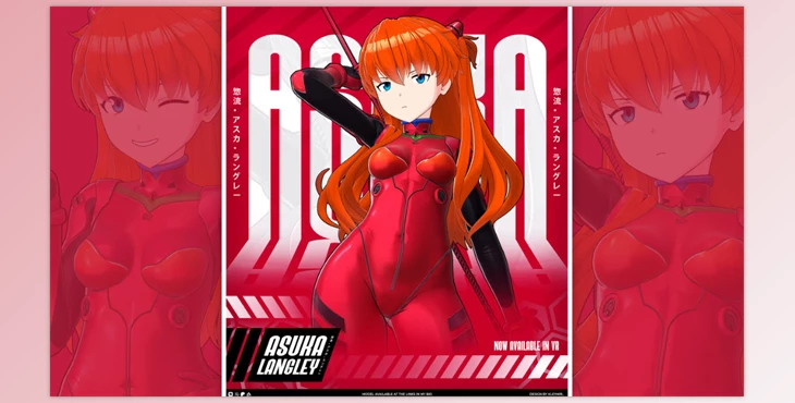 Gumroad - Download Asuka Langley Model (T Pose + Outfit Variations + VRM Files)