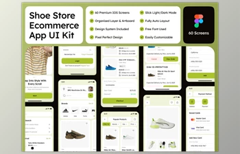 UI8 - Download sneakX - Shoe Store Ecommerce App UI <span class='badge badge-warning'>Kit</span>