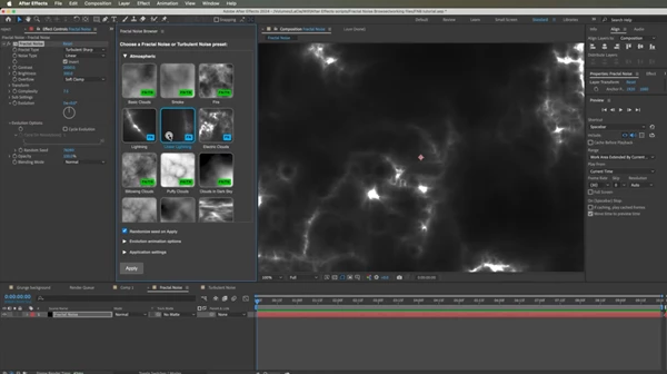 Fractal Noise Browser by aescripts