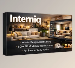 Interniq: Interior Asset Library for Blender (v2.0.0)