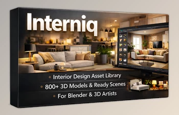 Interniq: Interior Asset <span class='badge badge-warning'>Library</span> for Blender (v2.0.0)