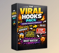 The VIRAL HOOKS Pack by Ryan Herrick: DaVinci Resolve Template