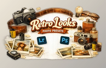 <span class='badge badge-warning'>Retro</span> Looks Photo Presets by Dopamine Frame