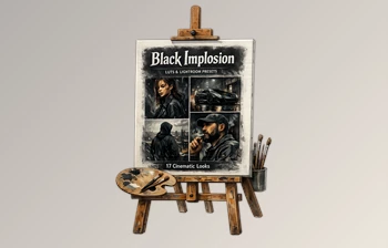 Black Implosion: LUTs and <span class='badge badge-warning'>Presets</span> by GradeFruit