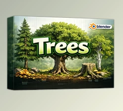 Trees (Blender Asset): Infinite Tree Variations Using Seed Control (v1.1)