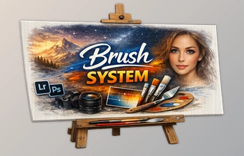 Brush System: Lightroom Brushes (Landscape <span class='badge badge-warning'>Pack</span>, Dodge Burn and Lights, Portrait <span class='badge badge-warning'>Pack</span>)