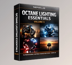 Octane Lighting Essentials Volume 3: Photoreal Studio Lighting Scenes for C4D by The Pixel Lab