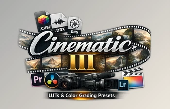Cinematic <span class='badge badge-warning'>III</span>: LUTs and <span class='badge badge-warning'>Presets</span> By GradeFruit