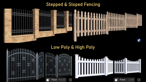 Fence, Gate, Railing and Wall Generator