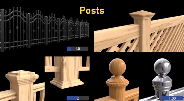 Fence, Gate, Railing and Wall Generator