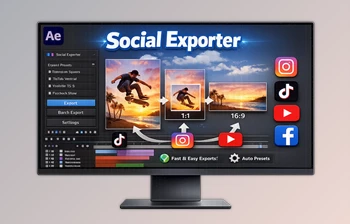Social Exporter: Multi-platform video export in AE by <span class='badge badge-warning'>aescripts</span> (1.1.0)
