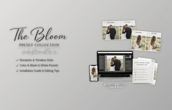 The Bloom Preset <span class='badge badge-warning'>Collection</span> for <span class='badge badge-warning'>Lightroom</span> Classic: Soft Romantic Color Tones Emily Reynolds