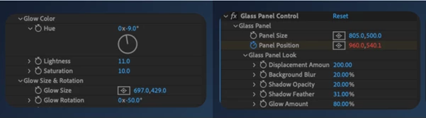 Glowing Glass UI Panel Maker for After Effects