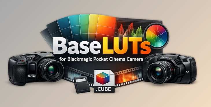 BaseLUTs for Blackmagic Pocket Cinema Camera 6K Pro and Pocket Cinema Camera 4K