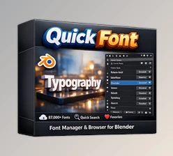 Blender Quick Font Pro (v1.3) by SuperhiveMarket