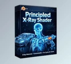 Blender Principled X-Ray Shader: Xray Material Generator (Fully Procedural) by SuperhiveMarket