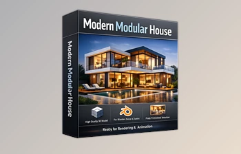 Modern Modular <span class='badge badge-warning'>House</span> 15 For Blender Eevee And Cycles Blender (2026)
