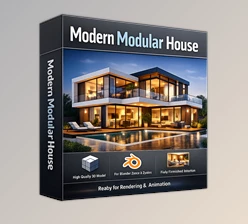 Modern Modular House 15 For Blender Eevee And Cycles Blender (2026)