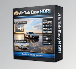 Alt Tab Easy Hdri Blender Addon: Ground Projection, Drag & Drop, Library & Manager (v1.1) by SuperhiveMarket