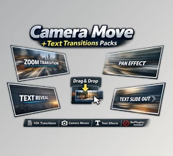 Camera Move and Text Transitions Packs for Davinci by Messiah Resolve (v1.7)