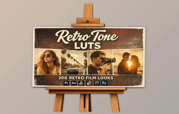 Retro Tone LUTS - <span class='badge badge-warning'>Give</span> <span class='badge badge-warning'>Your</span> Edits A Retro Look And Feel by FOUR Editors