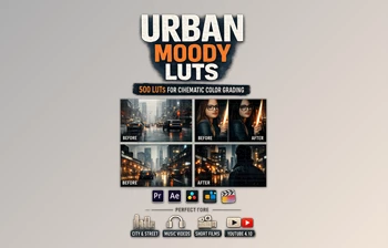Urban Moody LUTS by <span class='badge badge-warning'>FOUR</span> Editors
