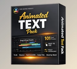Animated Text Pack: drag-and-drop animated text presets for DVR by Resolved