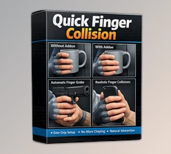 Quick Finger Collision - Blender addon (v0.6.0) by Superhivemarket