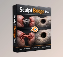 Sculpt Bridge Tool (v1.0) - Create a bridge or punch a hole in a mesh in Blender by Superhivemarket