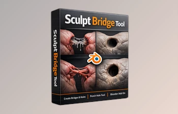 Sculpt Bridge Tool (v1.0) - <span class='badge badge-warning'>Create</span> a bridge or punch a hole in a mesh in Blender by Superhivemarket