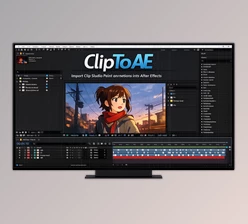 ClipToAE - Import Clip Studio Paint animations in Ae by Aescripts (v1.0.1)