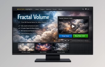 Fractal Volume - Generates true 3D fractal noise in space in Ae by <span class='badge badge-warning'>Aescripts</span> (v1.0)