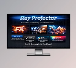 Ray Projector - Extrudes image edges into 3D models in Ae by Aescripts (v1.0.0 for Win, Mac)