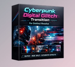 Cyberpunk Digital Glitch Transition For DaVinci Resolve by ZentroFX (Videohive 62526617)