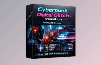 Cyberpunk Digital Glitch Transition For <span class='badge badge-warning'>DaVinci</span> <span class='badge badge-warning'>Resolve</span> by ZentroFX (<span class='badge badge-warning'>Videohive</span> 62526617)