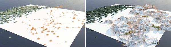 Super Scatter On Surface